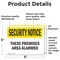 Signmission These Premises Are Alarmed OSHA Security Notice Sign, Vinyl Decal, 5in W x 3.5in L, 2PK OS-2PACK-SN-D-35-L-11650 - alternate 3